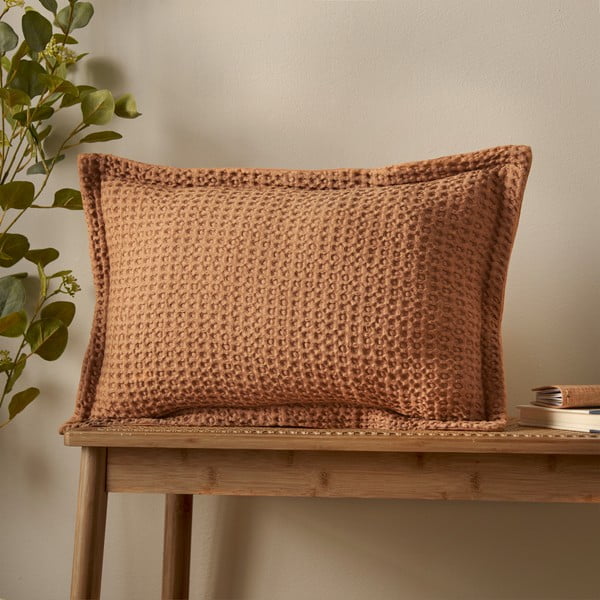 Bavlnený dekoračný vankúš 30x50 cm Jaipur Chunky Waffle – Pineapple Elephant-image-1