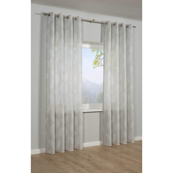 Svetlosivý záves zo žakára 140x245 cm Gingko – Sehlbach-image-1