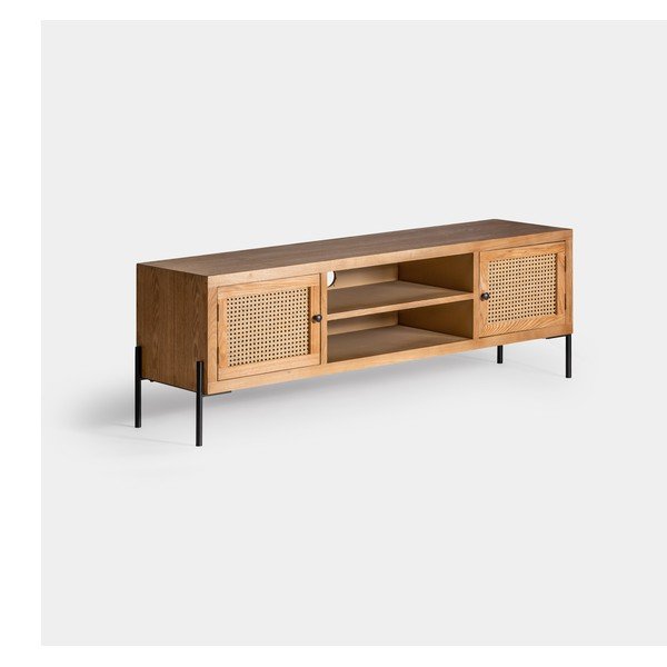 TV stolík z jedľového dreva v prírodnej farbe 150x50 cm Kenia – Burkina-image-1