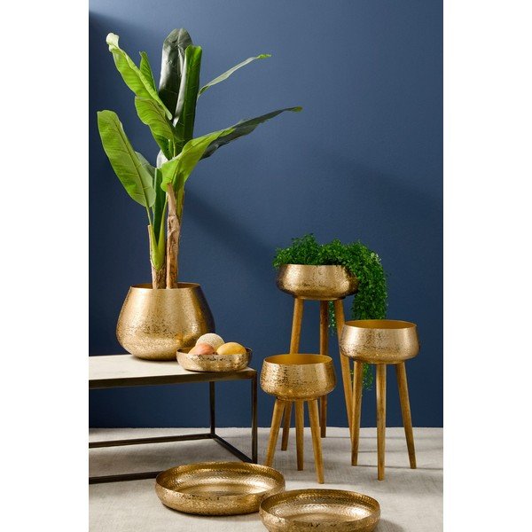 Kovové ručne vyrobené obaly na kvetináče v súprave 3 ks ø 37,5 cm Varanasi – Bizzotto-image-1