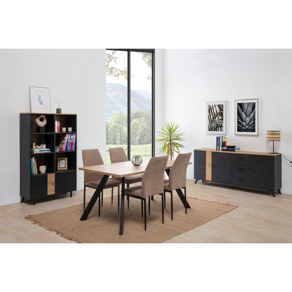 Jedálenský stôl s doskou v dubovom dekore 90x160 cm Texas – Marckeric-image-4