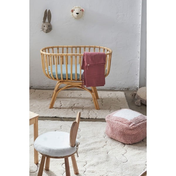 Krémový prateľný ručne tkaný bavlnený detský koberec 90x130 cm Clouds – Lorena Canals-image-1