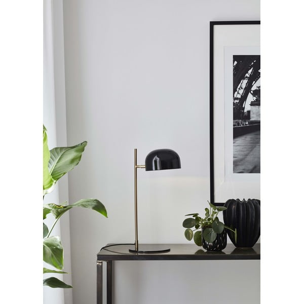 Čierna stolová lampa so stojanom v medenej farbe Markslöjd Pose-image-1
