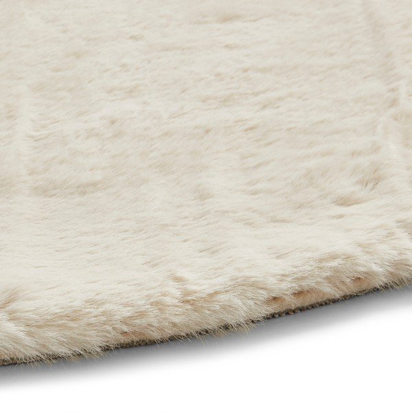 Krémovobiely koberec Think Rugs Teddy, ⌀ 120 cm-image-2