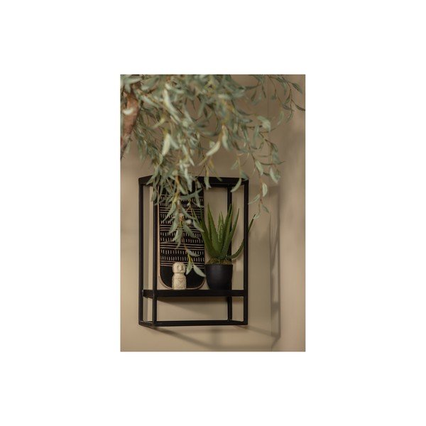 Čierna kovová polica Febe - WOOOD-image-3