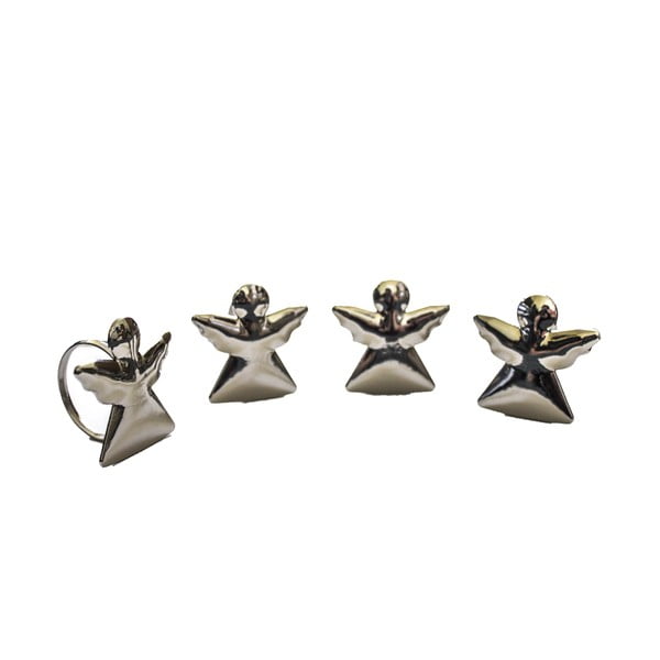 Kovové krúžky na obrúsky v súprave 4 ks Angel – Dakls