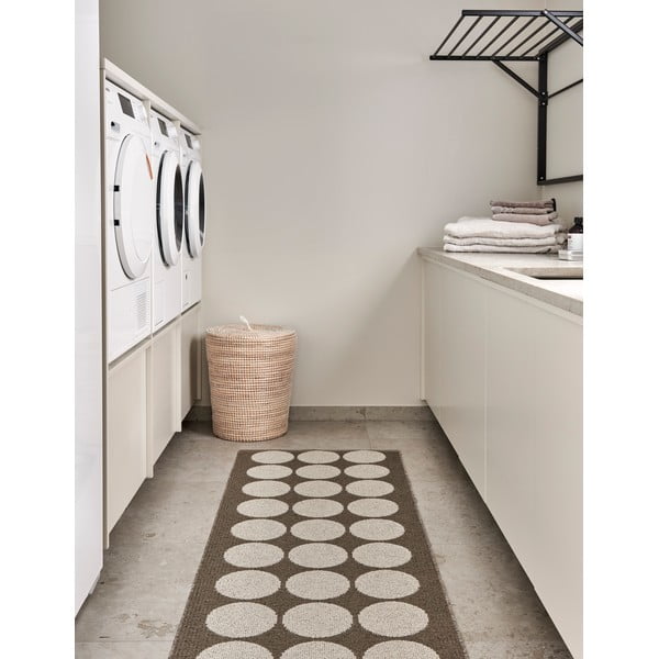 Hnedo-béžový vnútorný a vonkajší behúň 70x240 cm Hugo Walnut Linen – Pappelina-image-1