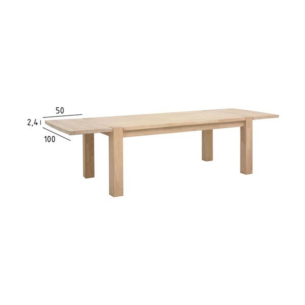 Prídavná doska k jedálenskému stolu z dubového dreva 100x50 cm Texas – Furnhouse-image-4