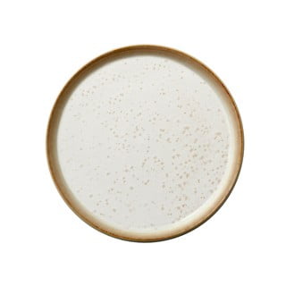 Krémovobiely kameninový plytký tanier Bitz Basics Cream, ⌀ 21 cm