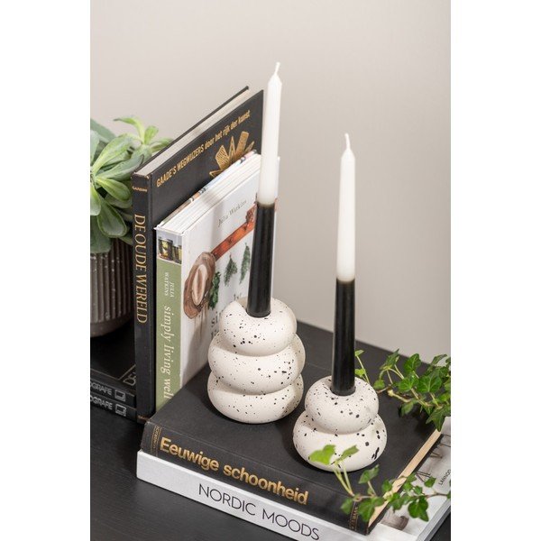 Svetlobéžový betónový svietnik Speckled - PT LIVING-image-1