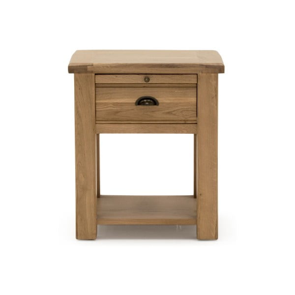 Nočný stolík so zásuvkou z dubového dreva VIDA Living Breeze