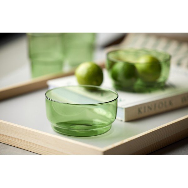Zelené sklenené misky v súprave 2 ks 500 ml Torino – Lyngby Glas-image-1