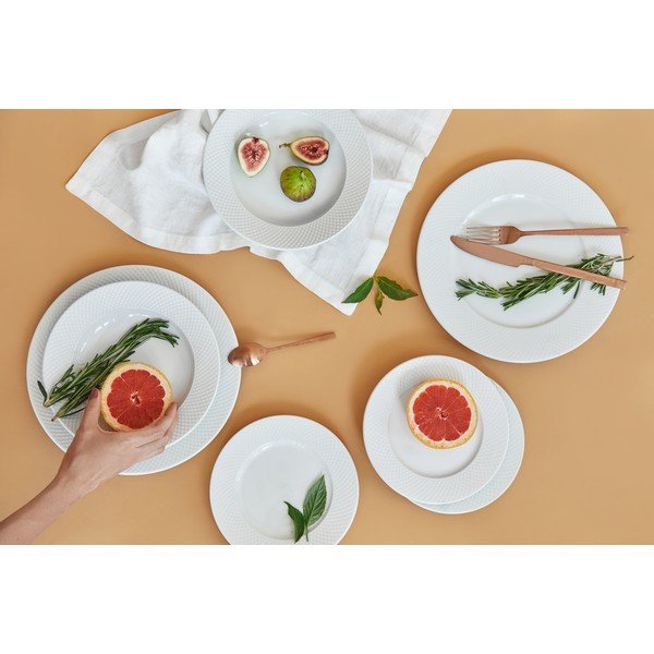 12-dielna súprava bielych porcelánových tanierov Bonami Essentials Imperio-image-1