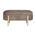 Hnedá lavica z textílie buklé Branca – House Nordic