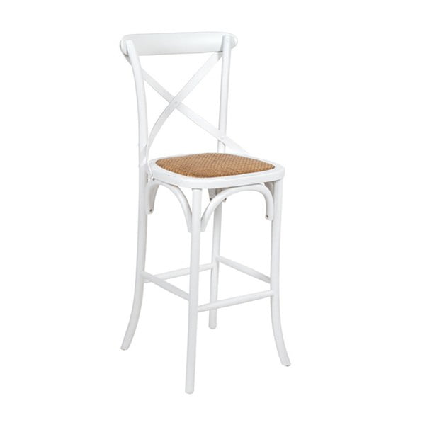 Biela barová stolička z brestového dreva Santiago Pons Alés