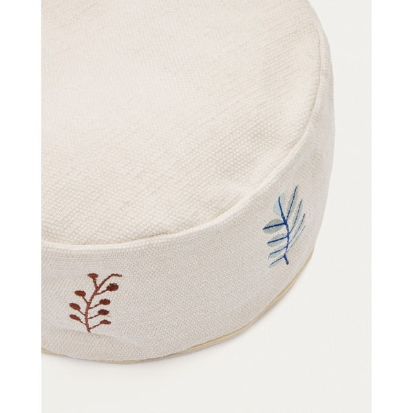 Krémový detský puf Yanil – Kave Home-image-1