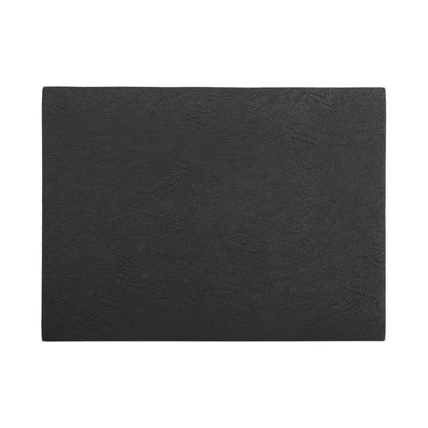 Čierne prestieranie z imitácie kože ZicZac Troja Rectangle, 33 x 45 cm