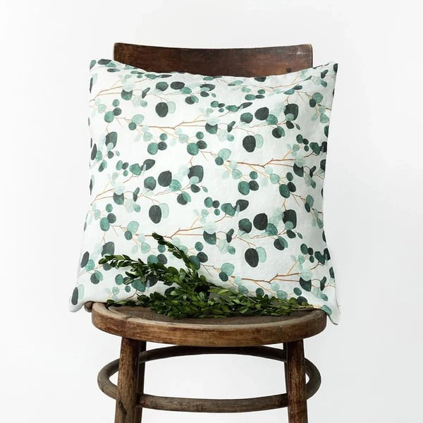 Ľanová obliečka na vankúš 40x40 cm Eucalyptus – Linen Tales