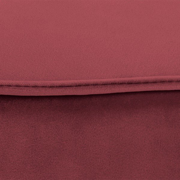 Korálovoružový zamatový puf Actona Mie, ⌀ 60 cm-image-1