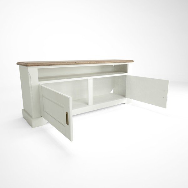 Biely drevený TV stolík Artemob Campton-image-2