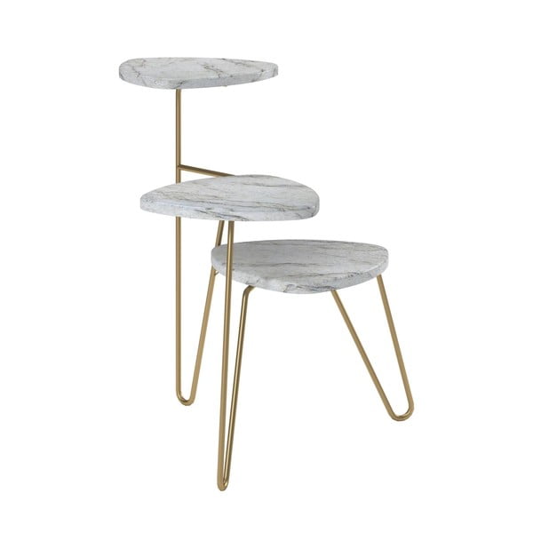 Stojan na kvetiny v bielo-zlatej farbe Novogratz Athena-image-1