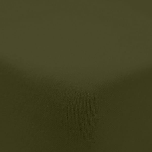 Kaki napínacia flanelová plachta 135x190 cm Brushed – Catherine Lansfield-image-2