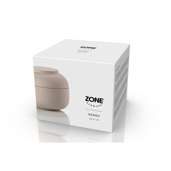 Béžový kameninový kúpeľňový organizér na vatové tampóny Sensu – Zone-image-4