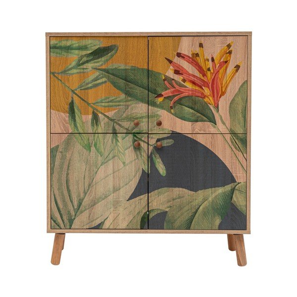 Skrinka v dekore duba v prírodnej farbe 95x111 cm Multilux – Kalune Design