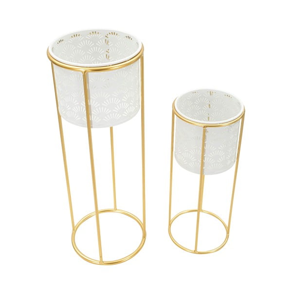 Kovové stojany na kvety 2 ks ø 17 cm (výška  46 cm) Whity – Mauro Ferretti-image-2