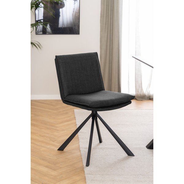 Tmavosivá jedálenská stolička Flynn – Actona-image-1
