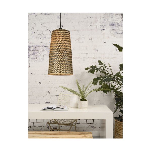 Závesné bambusové svietidlo Good&Mojo Kalimantan, ⌀ 37 cm-image-3
