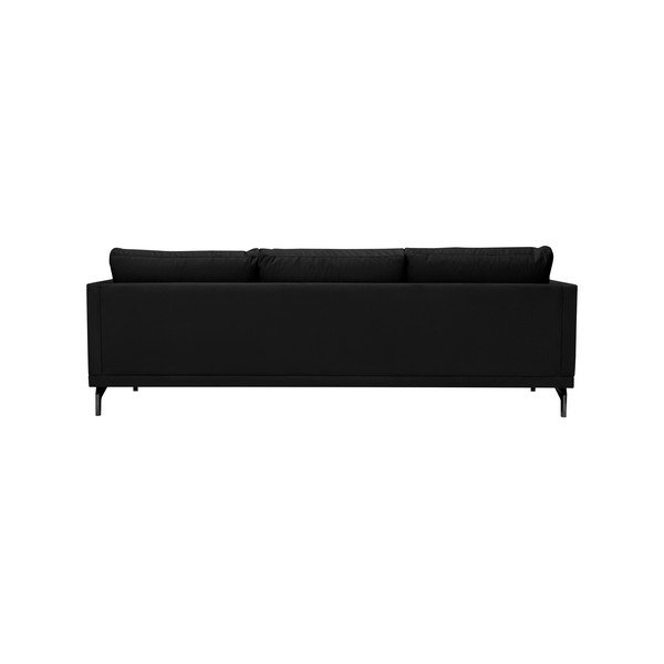 Čierna trojmiestna pohovka s podnožou v čiernej farbe Windsor & Co Sofas Jupiter-image-3