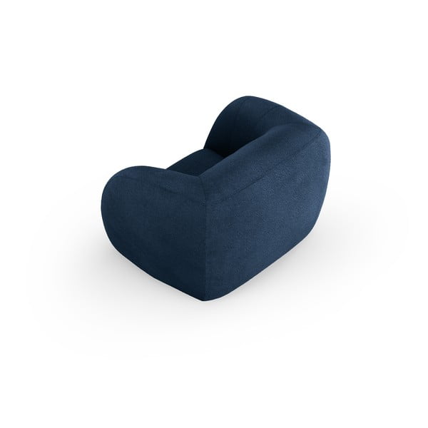 Modré kreslo z textílie buklé Essen – Cosmopolitan Design-image-3