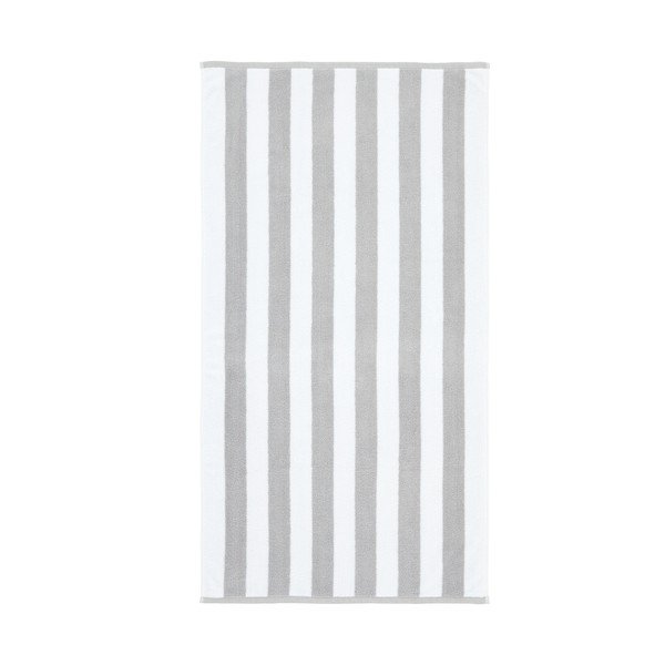 Bielo-sivá froté bavlnená osuška 70x120 cm Reversible Stripe – Bianca