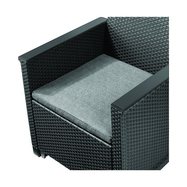 Tmavosivá záhradná lounge súprava z umelého ratanu pre 2 osoby Elodie – Keter-image-2