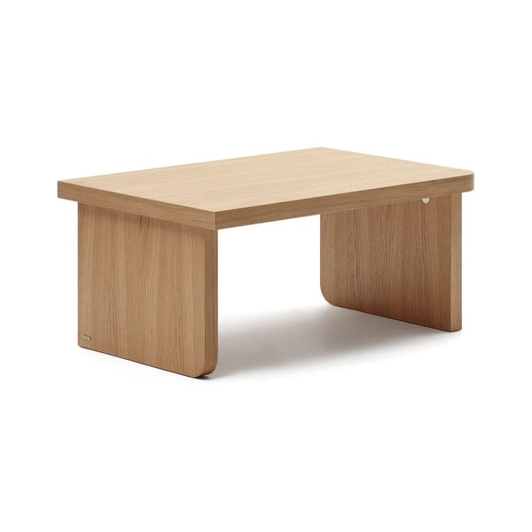 Konferenčný stolík v dekore duba v prírodnej farbe 89x62 cm Oaq – Kave Home