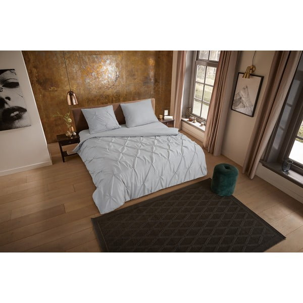 Sivé predĺžené obliečky na jednolôžko z mikrovlákna 140x220 cm Pure Elegance – Good Morning-image-3