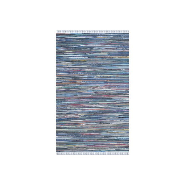 Modrý bavlnený koberec Safavieh Elena, 121x182 cm