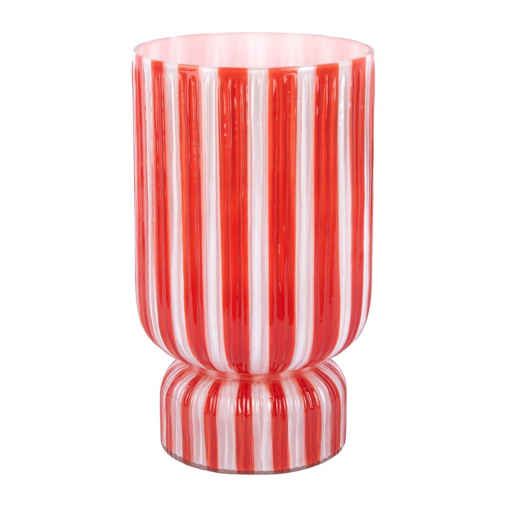 E-shop Červená sklenená váza (výška 26 cm) Rayado Retro – PT LIVING