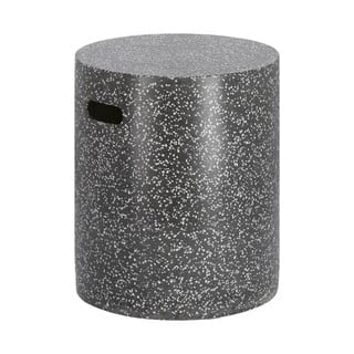Čierny betónový odkladací stolík Kave Home Jenell, ⌀ 35 cm