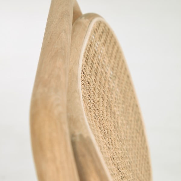 Kreslo s výpletom z trstinového výpletu v béžovo-prírodnej farbe Doriane – Kave Home-image-1