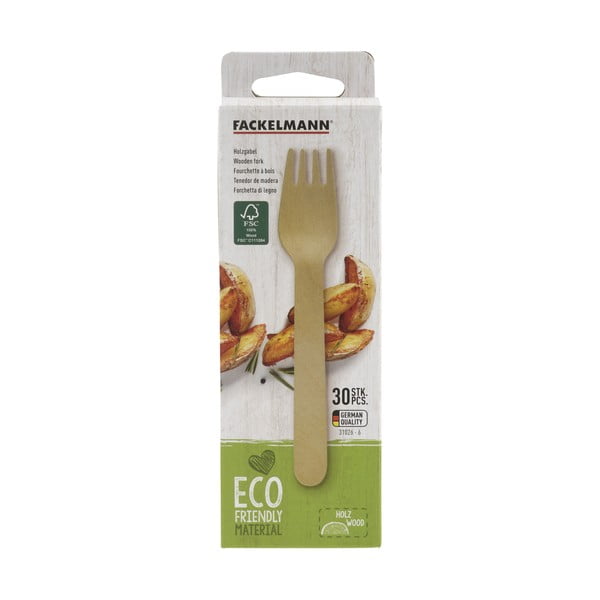 Súprava 30 drevených vidličiek Fackelmann Nature-image-1