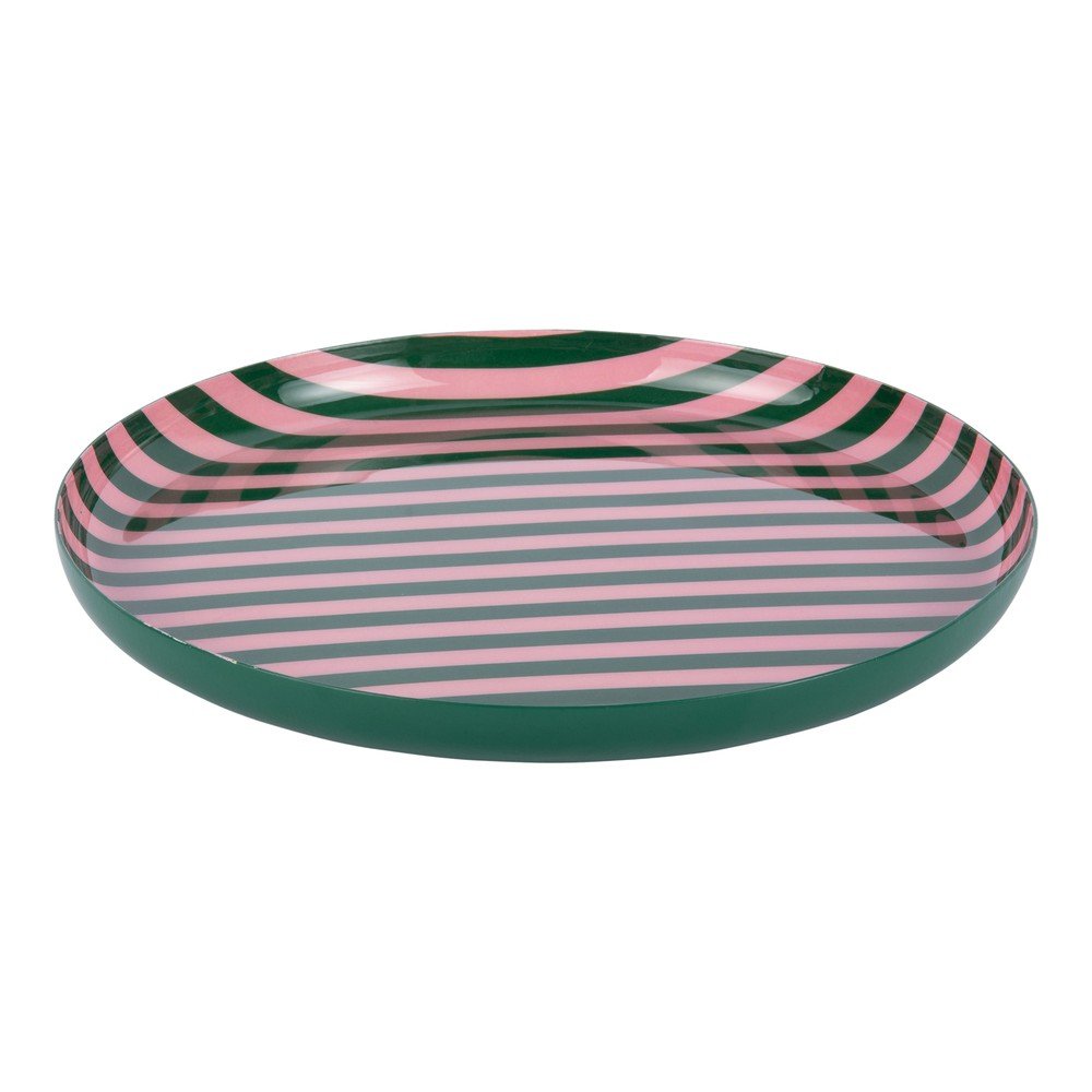 E-shop Zelený/svetloružový železný tanier ø 22 cm Animado – PT LIVING