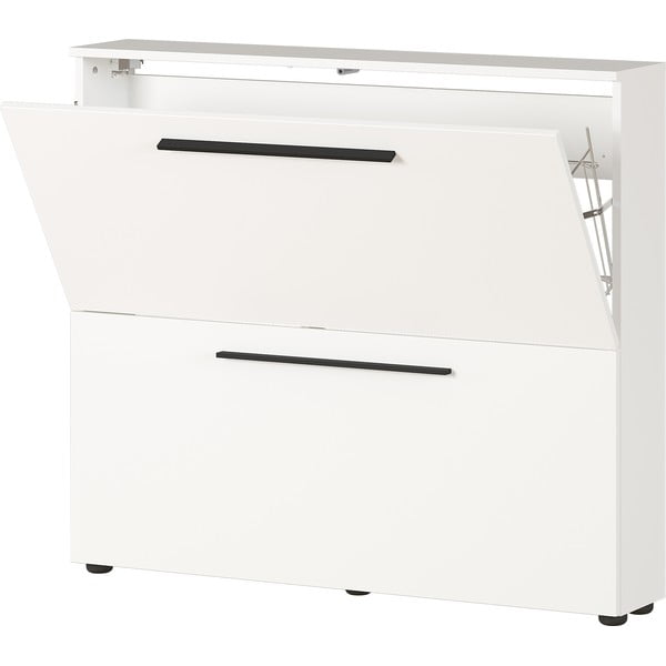 Biela závesná výklopná skrinka na topánky Utah - Germania-image-2