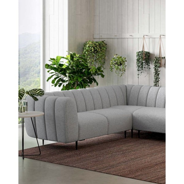 Svetlosivá rohová pohovka (ľavý roh/do L) Shel – Ghado-image-4