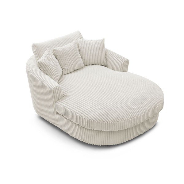 Béžové menčestrové kreslo Belem – Bobochic Paris-image-4