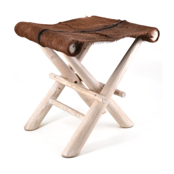 Drevená stolička s koženým sedadlom Moycor Goat
