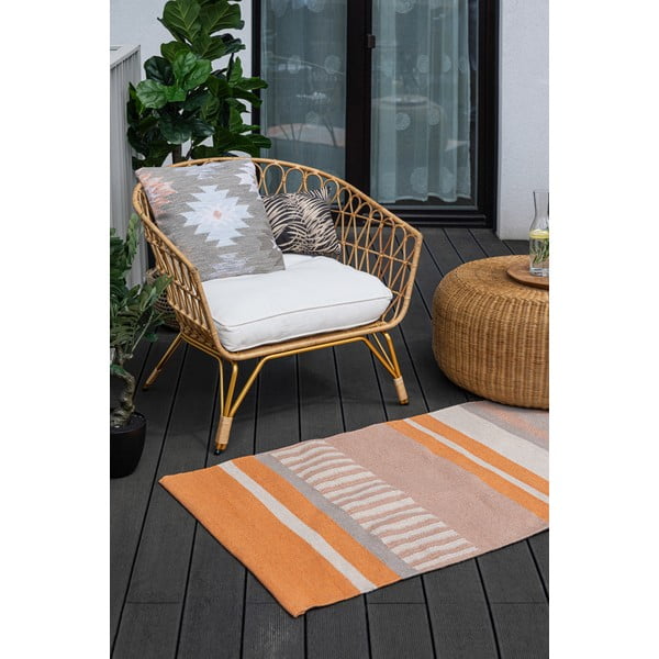 Béžovo-oranžový obojstranný vonkajší koberec z recyklovaného plastu Green Decore Bella, 120 x 180 cm-image-2