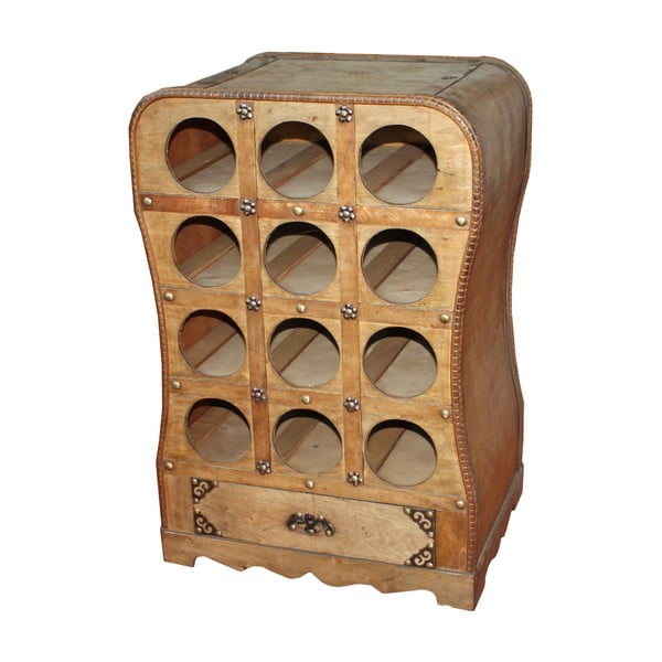 Koňakovo hnedá vinotéka na 12 fliaš, 41,5x61 cm – Deco Pleasure