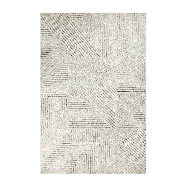 Krémový prateľný ručne tkaný vlnený koberec 170x240 cm Almond Valley – Lorena Canals